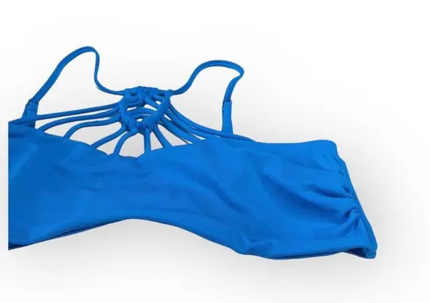 Tori Praver Swimwear Tori Praver ❁ Seafoam Sexy Strappy Caged Front Bikini Top ❁ Teal Blue ❁ Medium