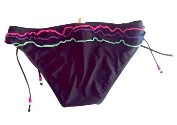 Hobie Black Bikini Bottom with Pink and Green Accents to mix and match it up with