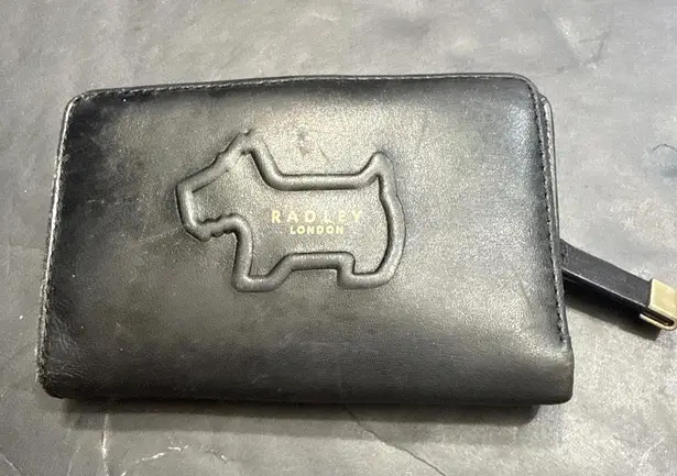 Radley London Black Multicolor Pastel Medium Designer Luxury Leather Wallet