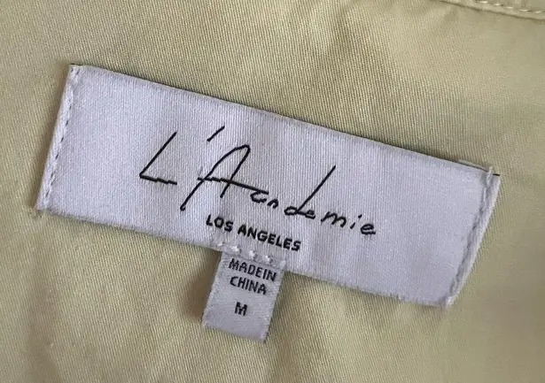 L'Academie Revolve Tory Button Down Poplin Shirt in Cornsilk Sz M