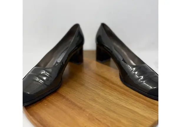 Peter Kaiser Pumps Womens Colorblock Black Patent Leather Block Heel Size 5.5 3