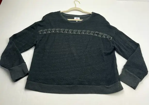 Sundry Grey Gray Long Sleeve Top Sweatshirt Womens Size 2 US Medium