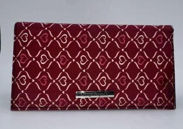 Longaberger Basket Checkbook Cover Blushing Hearts Fabric Sisters Wallet