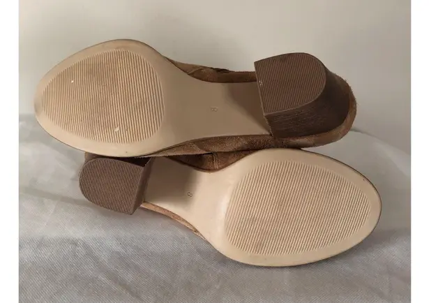 Franco Fortini Tan Suede Ankle Booties