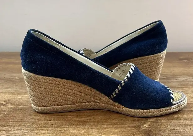 Jack Rogers  Navy Suede Palmer Wedge