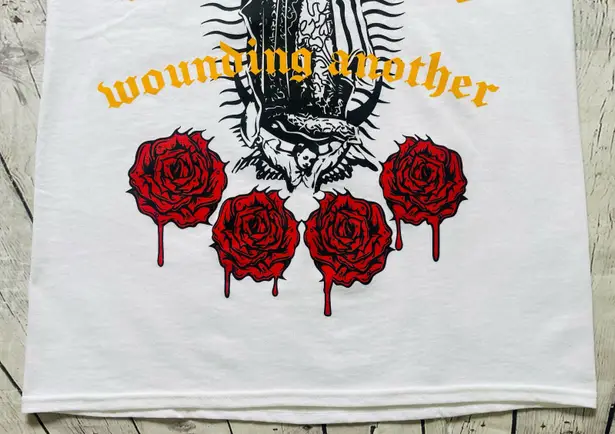 Sugar Flower Virgin Mary Graphic Tee NWT!