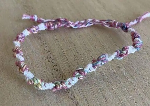 Handmade Rosalyn Bracelet, anklet, trendy, comfortable, tie, embroidery thread, woven, gi