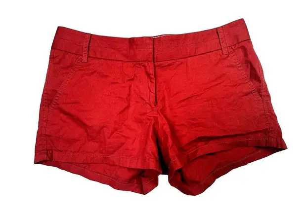 J. Crew Factory Broken In Women's Chino Shorts Coral Cotton Size 4