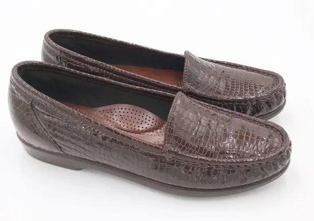 SAS Simplify Comfort Shoe Slip On Loafer Crocodile Size 7