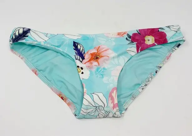 Seafolly Modern Love Bikini Bottom Size 10 Floral Blue