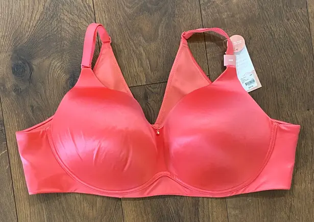 Cacique No-Wire Lightly Lined Full-Coverage Bra 46B Coral (NWT)