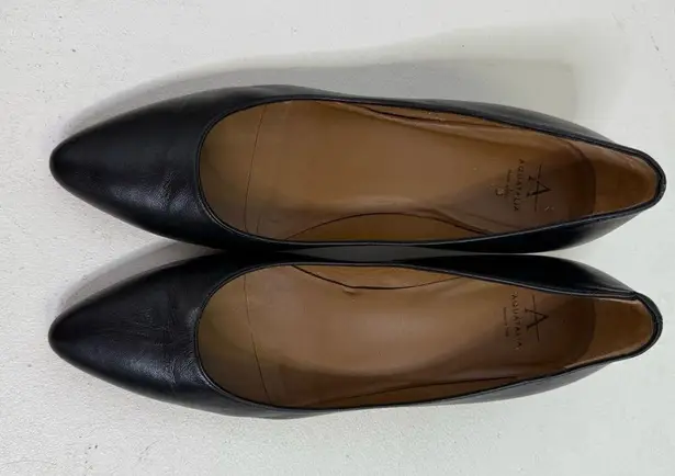 Aquatalia Black Leather Block Heel Pumps | Size 8.5 | Made in Italy