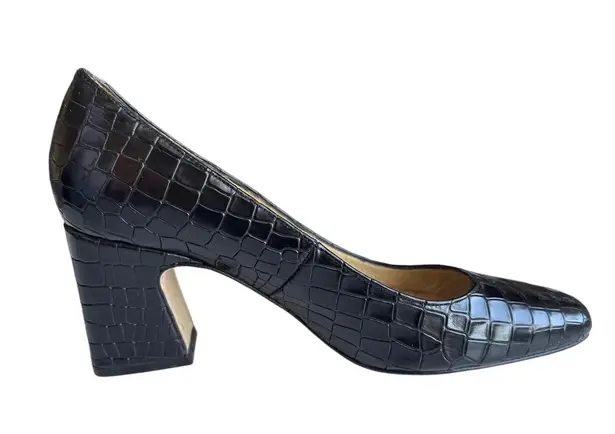 Intentionally Blank Black Faux Croc Women’s Heels Size 38 / US 7.5