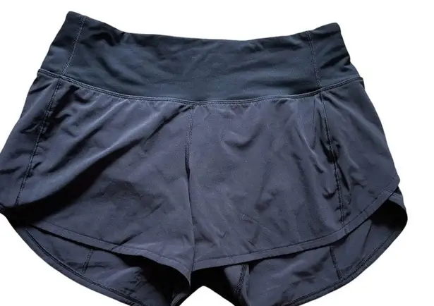 Lululemon  Speed Up Mid-Rise Short 4" Black size 4 EUC Gym Running Sports Workout