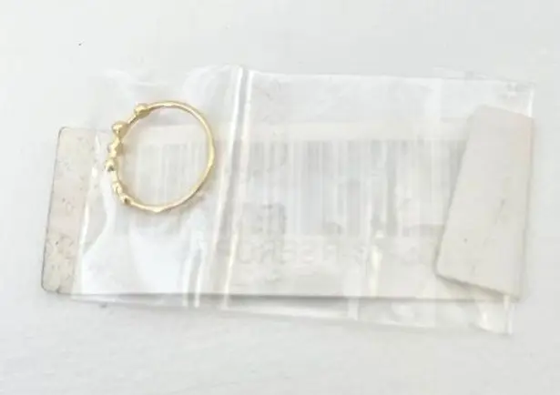 Five and Two New Scattered Opal Gold Tone Serena Stacking Ring Size 6