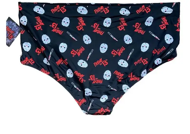 Warner Bros. Friday The 13th Women’s Mesh High Waisted Swim Bottoms Size 4XL NWT