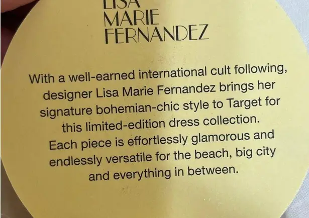 Lisa Marie Fernandez X Target White And Yellow Linen Blend Midi Dress XS. NEW