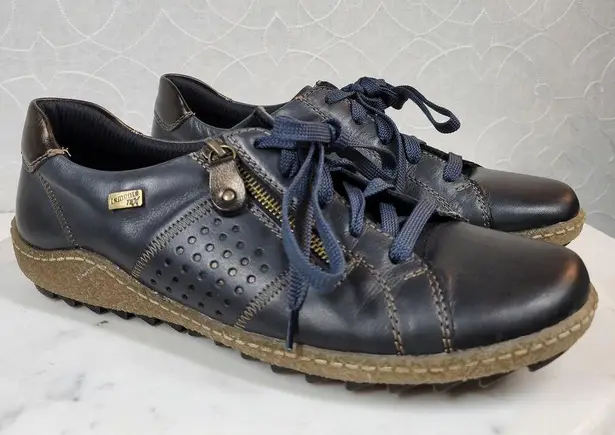 Rieker Remonte Tex Womens Shoes US 10.5 EU 41 Blue Leather Comfort Sneakers Walk