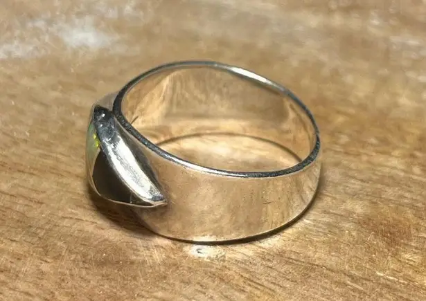 Onyx Vintage Inlay Black & Opal 925 Sterling Silver Ring