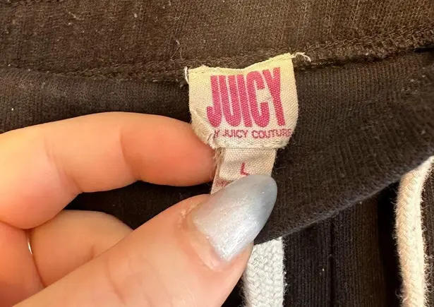 Juicy Couture Juicy by  Black Wide Leg Sweatpants Size Large