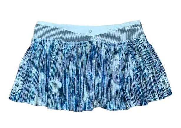 Lululemon  size 8 time to shine skort skirt tennis athletic blue white multi plea