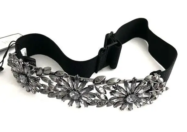 BCBG Max Azria Jeweled Woven Waist Belt size Small