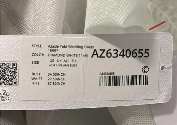 Azazie Mermaid Scoop Tulle Chapel Train Wedding Dress