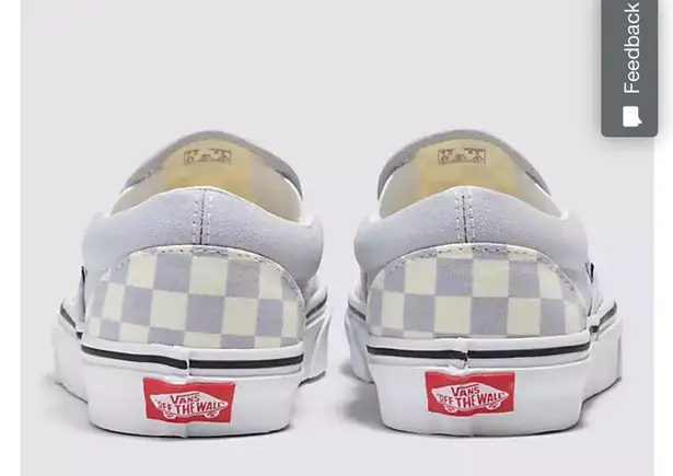 Vans gray dawn/true white  checkered slip on