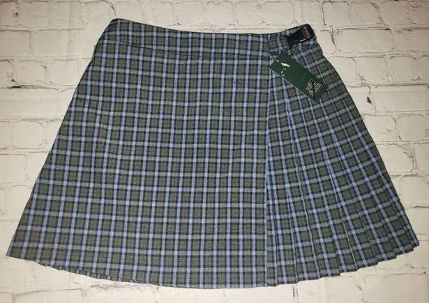 Wild Fable NWT  Pleated A-line Plaid Mini Skirt Size Small Blue & Green