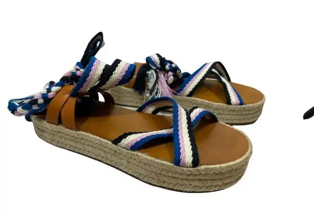 Isabel Marant Woven Wrap Strap Espadrille Sandals size 8
