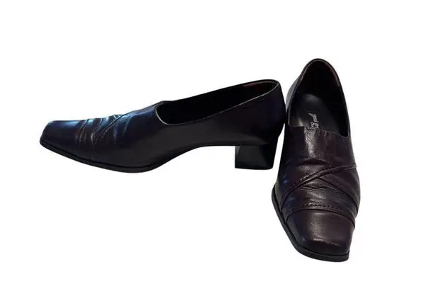 Paul Green Munchen womens handmade brown leather loafer 4.5 SKU 7274