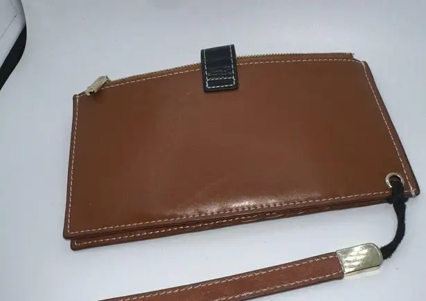 ANDOILT Genuine Leather Wallet RFID Blocking Credit Card Holder Cell Phone Handb Brown