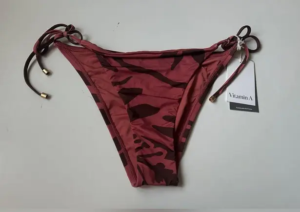 Vitamin A NWT Women's Side-Tie Swim Bikini Bottom Size Medium