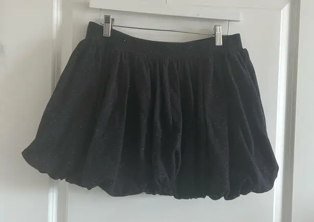 Free People  Beach Conch Key Bubble Mini Skirt Black Medium