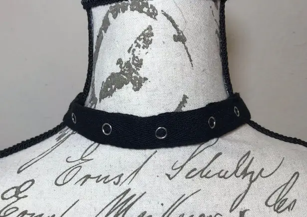 Gothic Black Grommet Punk Chocker New