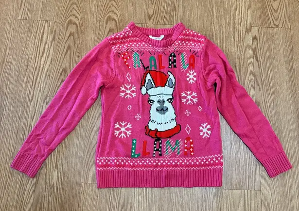belle du jour Crewneck Christmas Sweater Tipsy Elves Pink Women's Size Medium