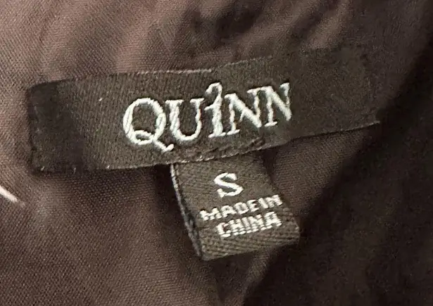 Quinn Large Collared Aztec Design Single Button Coat Black