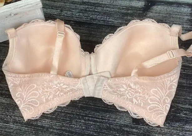 Le Mystere Full Lace Pink Underwire Contour Bra 36DDD 36F Size undefined