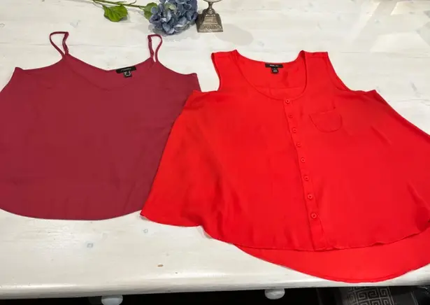 Atmosphere Lot of 2 and Style & Co Tank Top Blouse Sleeveless Casual Red Size L - Image 1