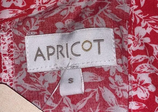 Apricot Red/White Floral Sleeveless Dress Size S (UK) = size Med/6 US NWT