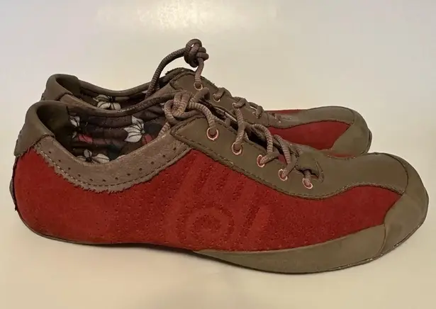 Teva KEAGAN 6053 Women's Size 8 Red Suede W/Brown Leather Comfort Shoes