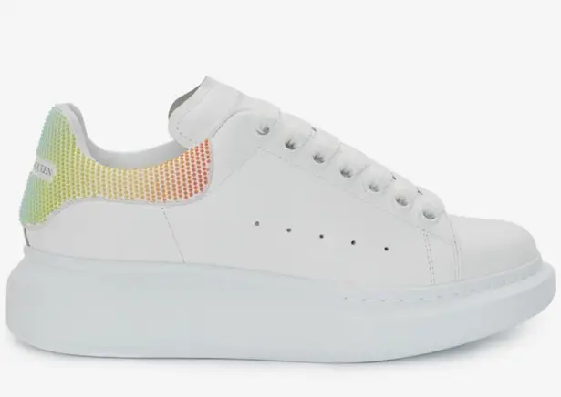 Alexander McQueen White Smooth Calf Leather Sneakers, Size EU 41 New in Box $850