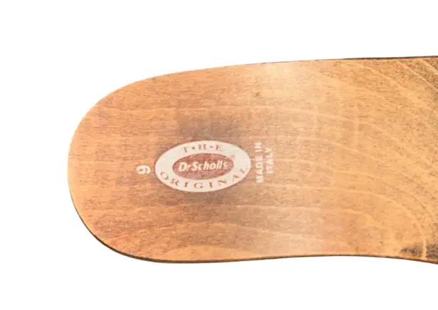 Dr. Scholl’s Original 2008 Women’s Y2K Wooden Navy Suede Clogs w/ Box – Size 9 Brown