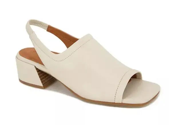 Gentle Souls New Women's Penny Sling Back Low Block Heeled Sandals