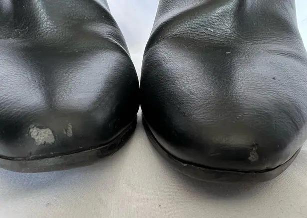 Black Faux Leather Studded Ankle Booties Size 8