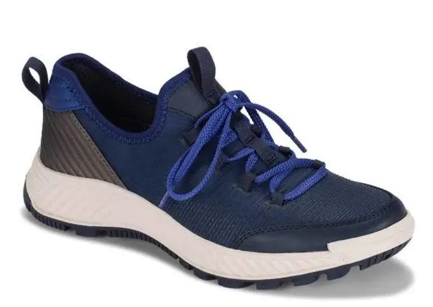 Baretraps  Women's Navy Low Top Lace Up Slip Resistant Malina Sneakers sz 7.5