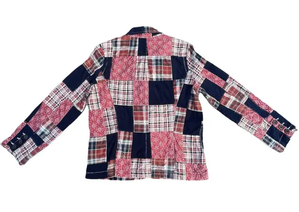 Vintage Y2K Patchwork Button Up Pink Blazer Size M