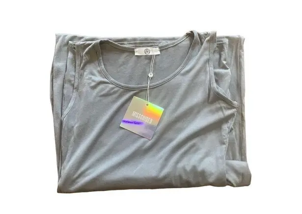 Missguided square neck blue gray maxi dress size 6 NWT