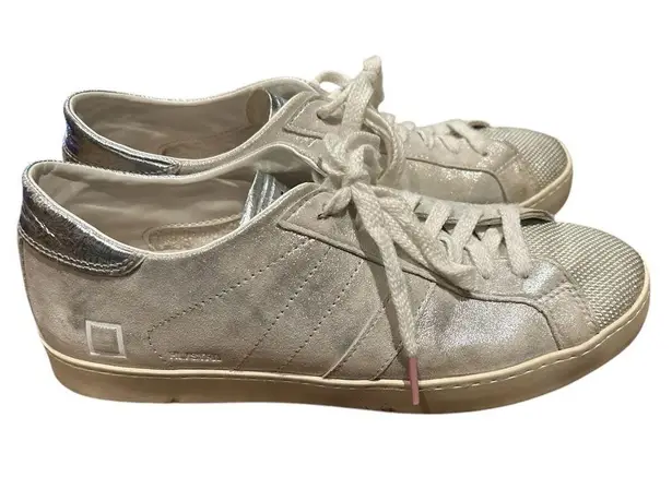 D.A.T.E. HILL LOW STARDUST Silver Sneakers Size 9.5