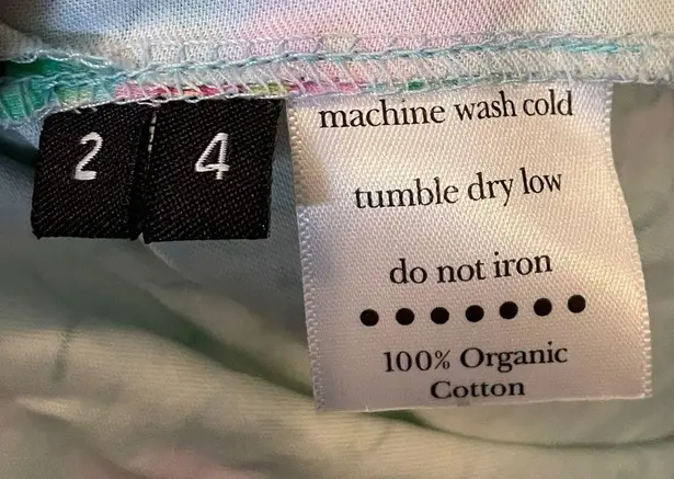 Gillian Valentine Green Pink Cottagecore Fairy Floral Clover Heart Mini Dress Size M